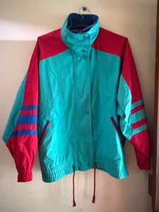 Retro Color Block Windbreaker Jacket