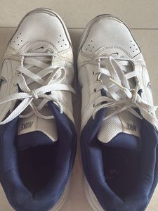 MEN Nike White Blue Running Shoes