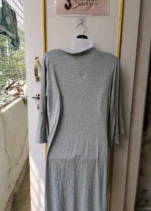 Chic Grey Long Cardigan