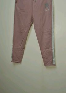 Pink Joggers with Side Stripe