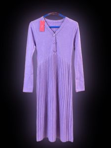 Elegant Lavender Knit Dress