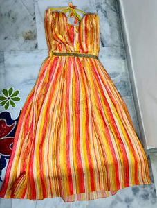 Vibrant Striped Maxi Dress