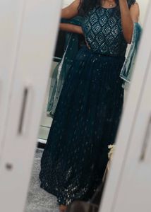 Embroidered Teal Lehenga Choli