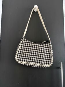 Handmade Houndstooth Shoulder Bag
