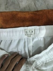 Westside. Relaxed Fit White Trousers