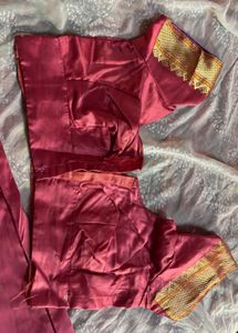 Pink Silk Saree With Blouse stitched (women’s)