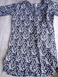 Chic Printed Black Kurta