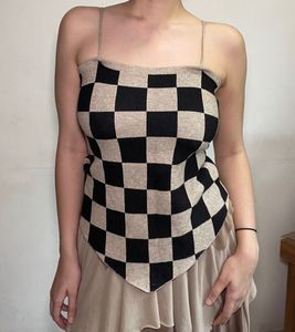 Checkered Camisole Top