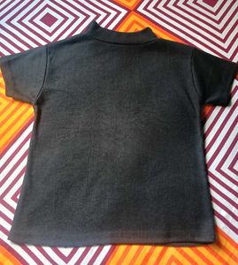 Ribbed Black Mock Neck Top