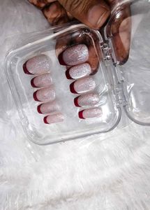 Red French Tip Press-On Nails