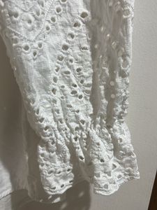White Broderie Anglaise Blouse loose fit
