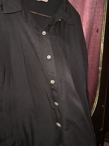 Elegant Black Oversized Shirt