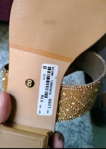 new golden Flat Sandals