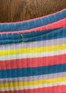 Colourful Ribbed Crop Top
