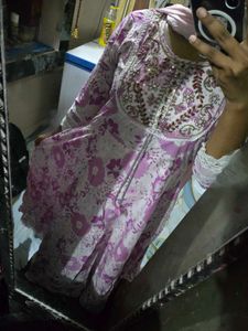 Pink Floral Kurta Set with Dupatta