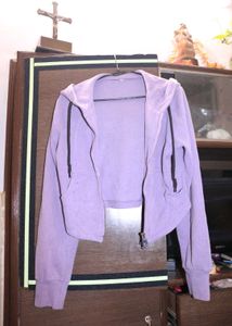 Lavender Zip-Up Hoodie