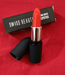 Swiss Beauty Pure Matte Lipstick ( Orange Red )