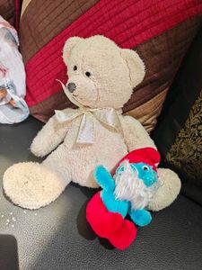 Cute Teddy Bear & Smurf Plush Toys