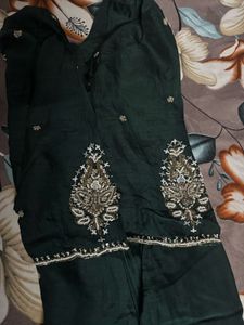 Elegant Emerald Green Kurta Set