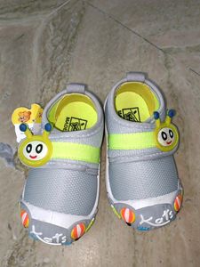 Baby Shoes Unisex Grey Color Cute