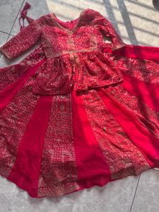 pink  &amp; Gold Embroidered Ethnic Blouse