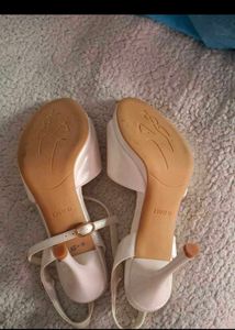Elegant Cream Heels with Sparkle