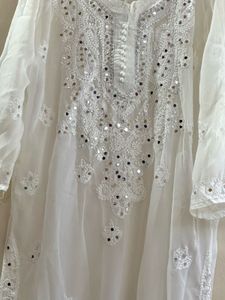 chikankari Kurta with Mirror Work and inner