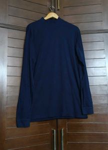 Croft & Barrow Men Navy Blue Long Sleeve T-Shirt