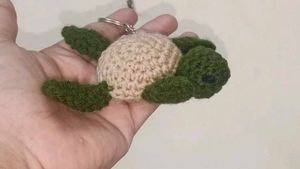 Crochet Turtle Keychain