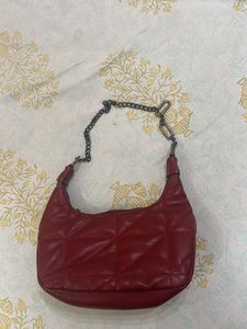 Red Quilted Handbag of allen solly