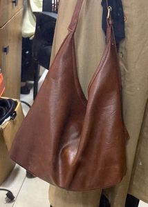 Chic Brown Faux Leather Hobo Bag