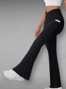 Flared Yoga Pants with Pocket