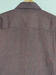 Dark Maroon Stripes Shirt (Men)