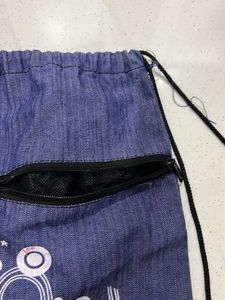 Blue Drawstring Backpack