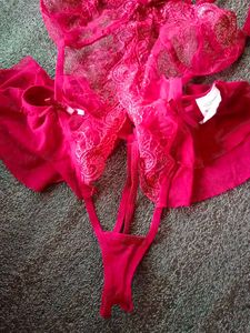 S size Red Lace Teddy Lingerie