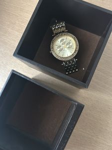 Daniel Klein Chronograph Golden Diamond Wrist Watc
