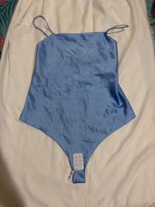 Silky Blue Cami Bodysuit