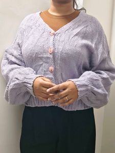 Lilac Knit Cardigan