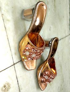 Sparkling Rose Gold Heels
