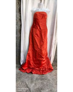 orange satin gown
