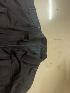 Black Utility Jacket cute back pattern