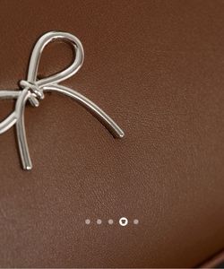 Brown Shoulder Bag with Bow Detail