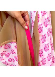 Like New Floral Print Pink Dupatta