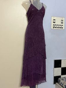 Shimmery Purple Maxi Dress