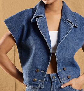 Stylish Denim Vest Top
