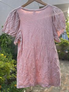 Chic Dusty Rose Puff Sleeve Top
