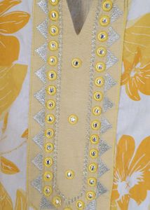 Madarwa Sunny Yellow Floral Kurta