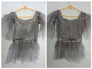 Grey Embroidered Lehenga Choli