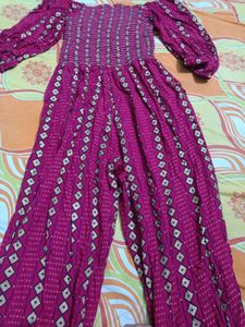 Jumpsuit Maroon Colour Stretchable Will Fit Any Bo