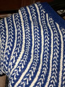 Blue Knitted Blouse